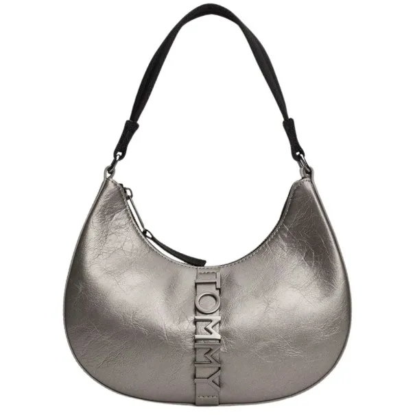 Tommy Jeans – City Metallic Shoulder Bag -Gris - TOMMY JEANS