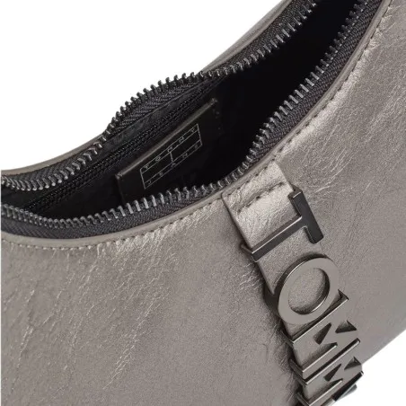Tommy Jeans – City Metallic Shoulder Bag -Gris - TOMMY JEANS