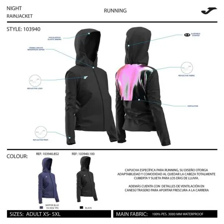 K-WAY R-NIGHT NOIR IMPERMEABLE - JOMA