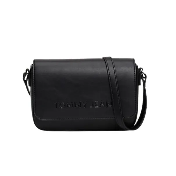 Tommy Jeans – Essential Logo Flap Crossover Bag – Noir - TOMMY JEANS