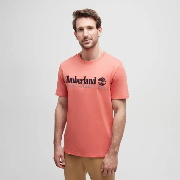 T-shirt Homme TIMBERLAND ESTABLISHED 1973 EMBROIDERY LOGO TEE BURNT SIENNA-APP TB0A6SE1EI41 - TIMBERLAND