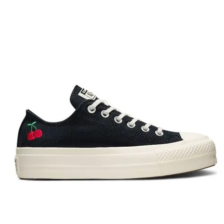 Converse Femme – Women’s Chuck Taylor All Star Lift OX “Cherries” – Noir - CONVERSE