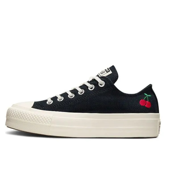 Converse Femme – Women’s Chuck Taylor All Star Lift OX “Cherries” – Noir - CONVERSE