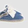 Babouche espadrilles femme en jeans et macramé - KONTAKT