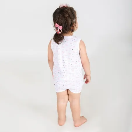 Barboteuse bébé sans manche imprimé BALEINE - KONTAKT