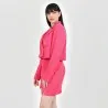 Blazer crop femme en chaine et trame - KONTAKT