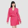Blazer crop femme en chaine et trame - KONTAKT