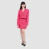 Blazer crop femme en chaine et trame - KONTAKT