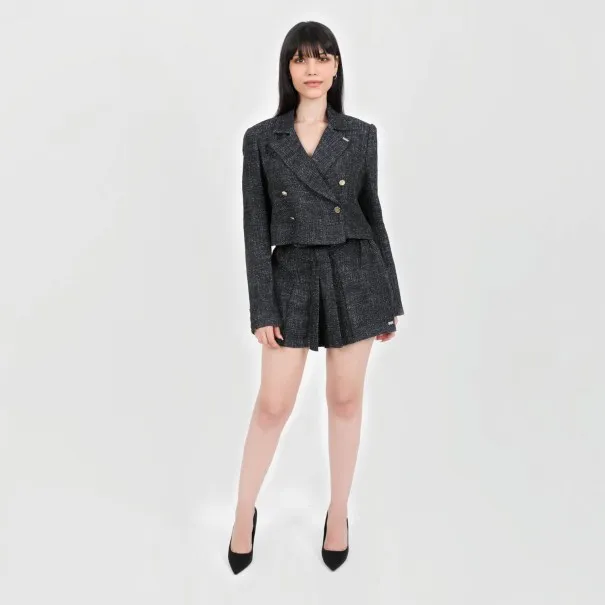 Blazer crop femme en tweed - KONTAKT
