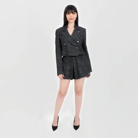 Blazer crop femme en tweed - KONTAKT