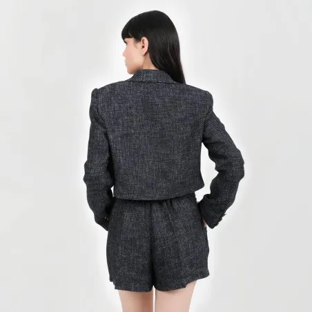 Blazer crop femme en tweed - KONTAKT