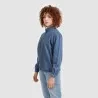 Blouse femme col tunisien en jeans - TIBA - KONTAKT