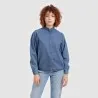 Blouse femme col tunisien en jeans - TIBA - KONTAKT