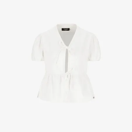 Blouse femme manches bouffantes avec noeuds sur le devant-TASNIM - KONTAKT