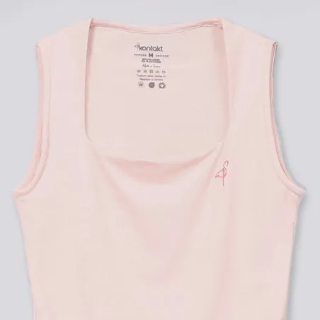 Body femme col carré sans manches avec broderie - KONTAKT