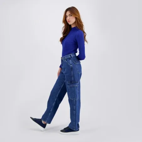 Body femme col cheminé en maille fine - KONTAKT