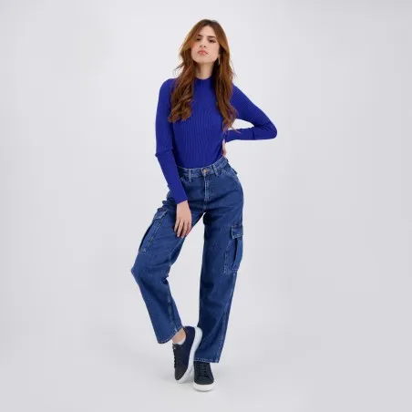 Body femme col cheminé en maille fine - KONTAKT