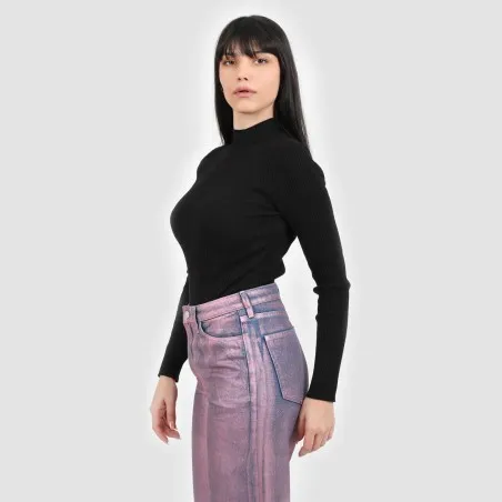 Body femme col cheminé en maille fine - KONTAKT