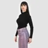 Body femme col cheminé en maille fine - KONTAKT