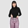 Body femme col cheminé en maille fine - KONTAKT
