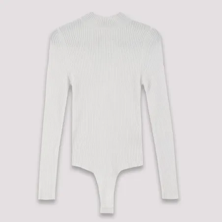 Body femme col cheminé en maille fine - KONTAKT