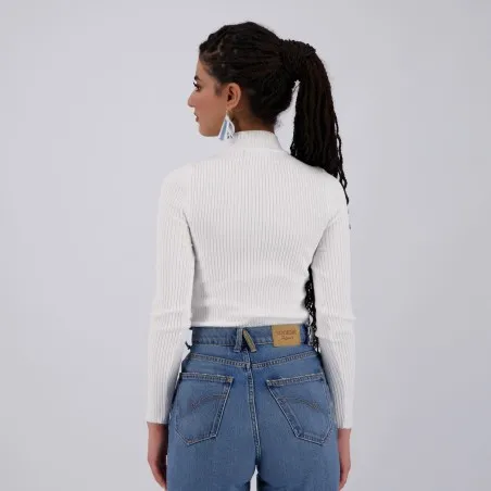 Body femme col cheminé en maille fine - KONTAKT