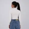Body femme col cheminé en maille fine - KONTAKT
