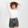 Body femme manches longues avec broderie - KONTAKT