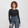 Body femme manches longues avec broderie - KONTAKT
