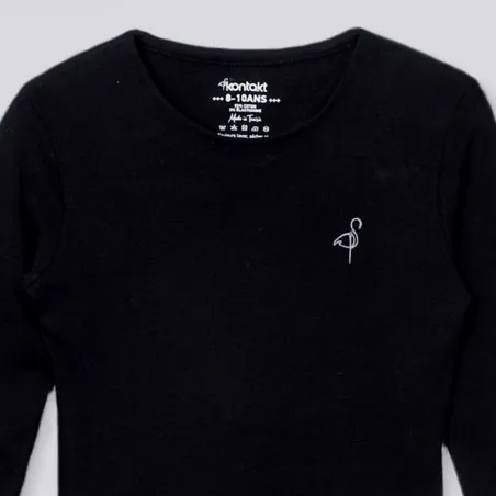 Body fille manches longues avec broderie - KONTAKT