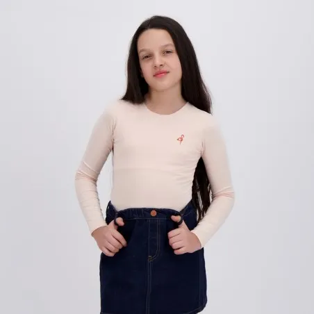 Body fille manches longues avec broderie - KONTAKT