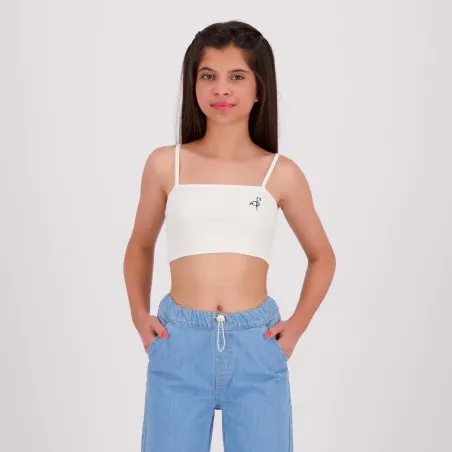 Bandeau côtelé fille avec broderie - KONTAKT