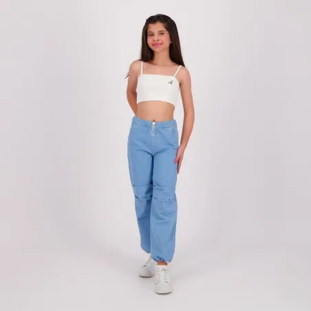 Bandeau côtelé fille avec broderie - KONTAKT
