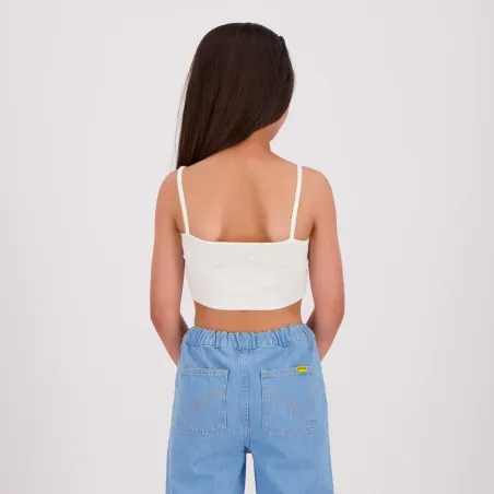 Bandeau côtelé fille avec broderie - KONTAKT