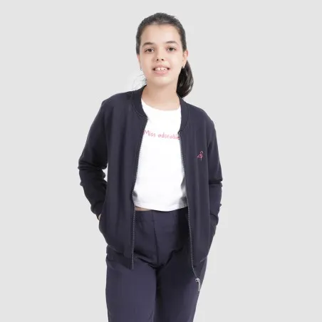 Bombers zippé fille avec broderie - KONTAKT