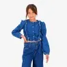 Blouse fille boutonnée avec volant - KONTAKT