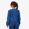 Blouse fille boutonnée avec volant - KONTAKT
