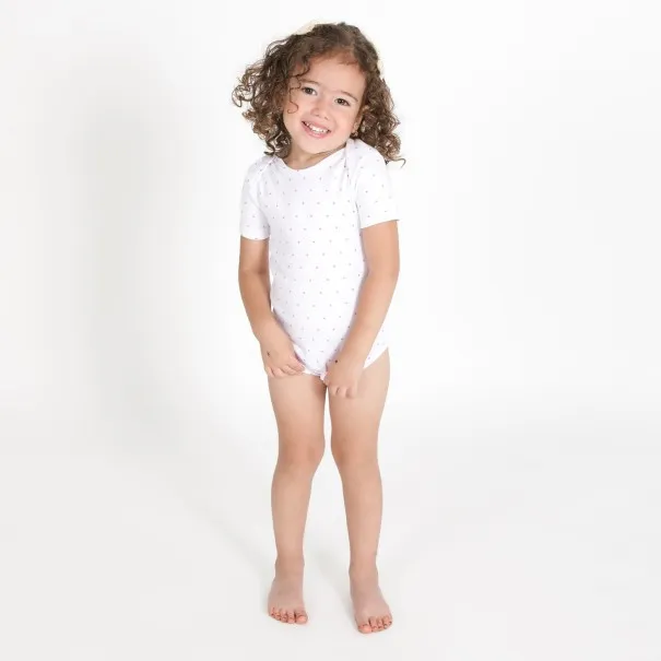 Body bébé manches courtes imprime PETIT POIS ROSE - KONTAKT