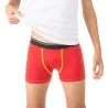 Boxer garçon avec surpiqures contrastées en coton stretch - KONTAKT