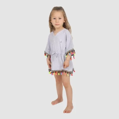 Cache maillot bébé avec cordon de serrage et pompons - KONTAKT