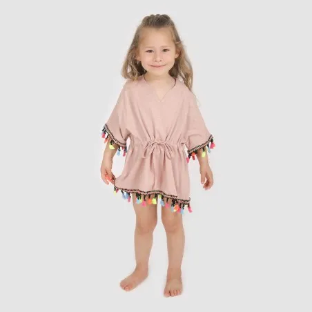Cache maillot bébé avec cordon de serrage et pompons - KONTAKT