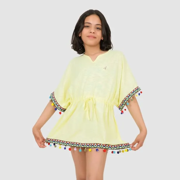 Cache maillot fille avec pompons - KONTAKT