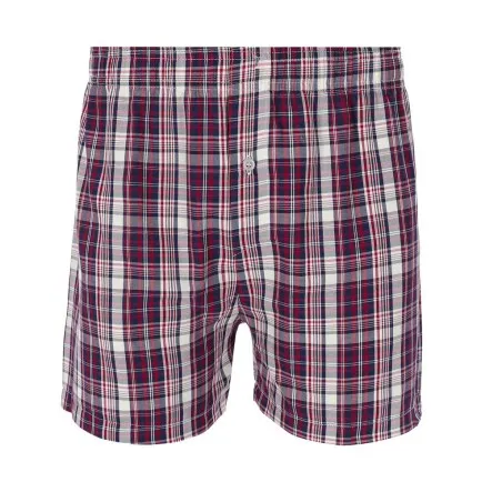 Caleçon chaine & trame homme à carreaux en coton pur - KONTAKT