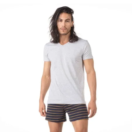 Caleçon rayé homme en coton pur - KONTAKT