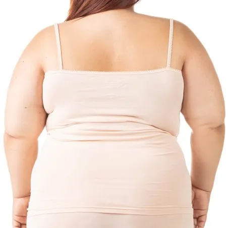 Caraco bords dentelle grandes tailles en coton stretch - KONTAKT