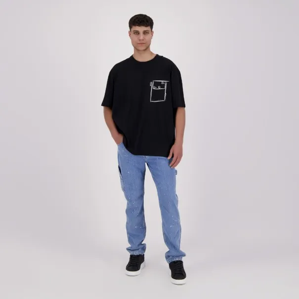 Carpenter homme avec taches de peinture en jeans - KARIM - KONTAKT