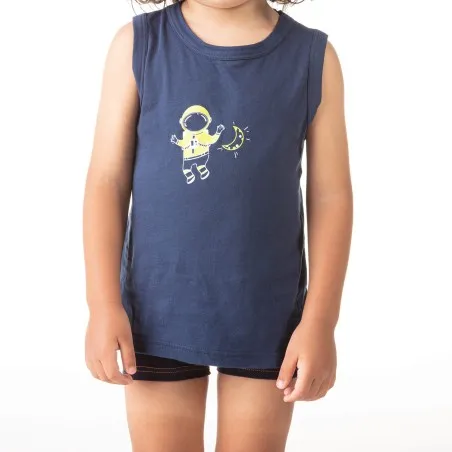 Débardeur garçon cosmonaute en coton pur - KONTAKT