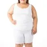 Débardeur grandes tailles en coton pur détail dentelle - KONTAKT