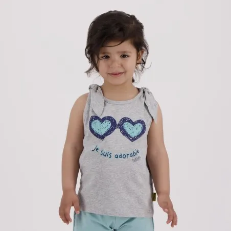 Ensemble bébé fille sans manches JE SUIS ADORABLE - KONTAKT