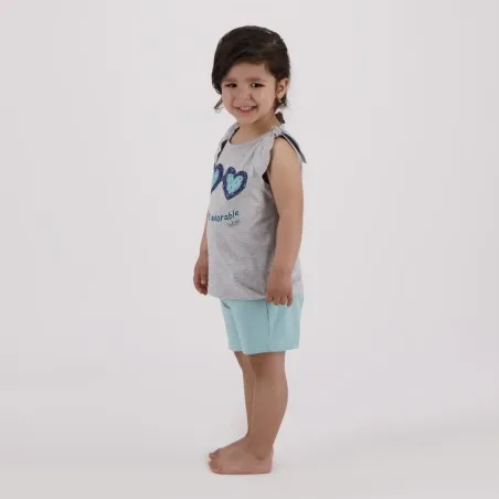Ensemble bébé fille sans manches JE SUIS ADORABLE - KONTAKT